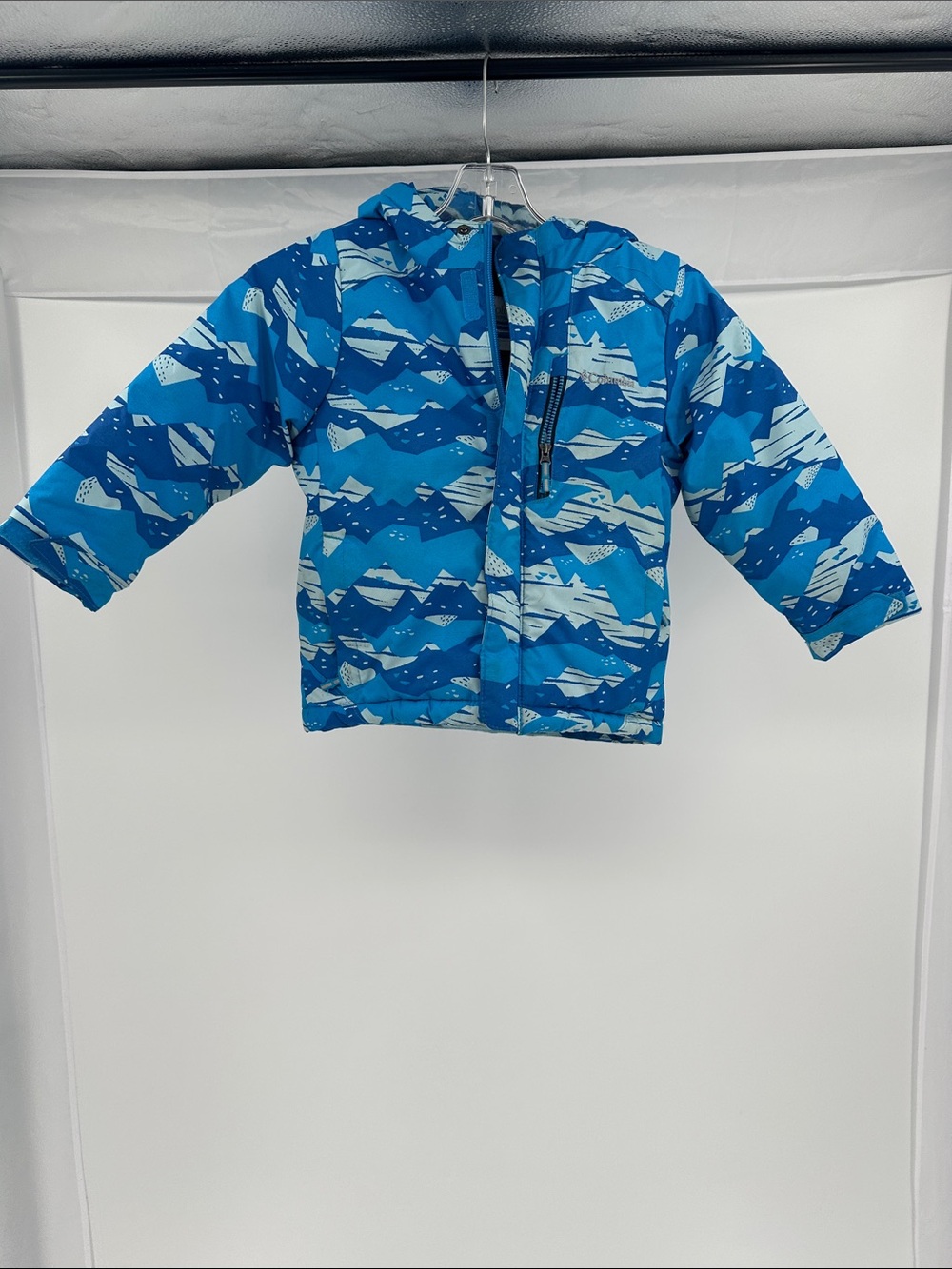 Columbia Kids Blue Patterned Puffy Winter Jacker